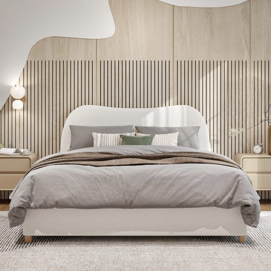 Aila Boucle Double Bed