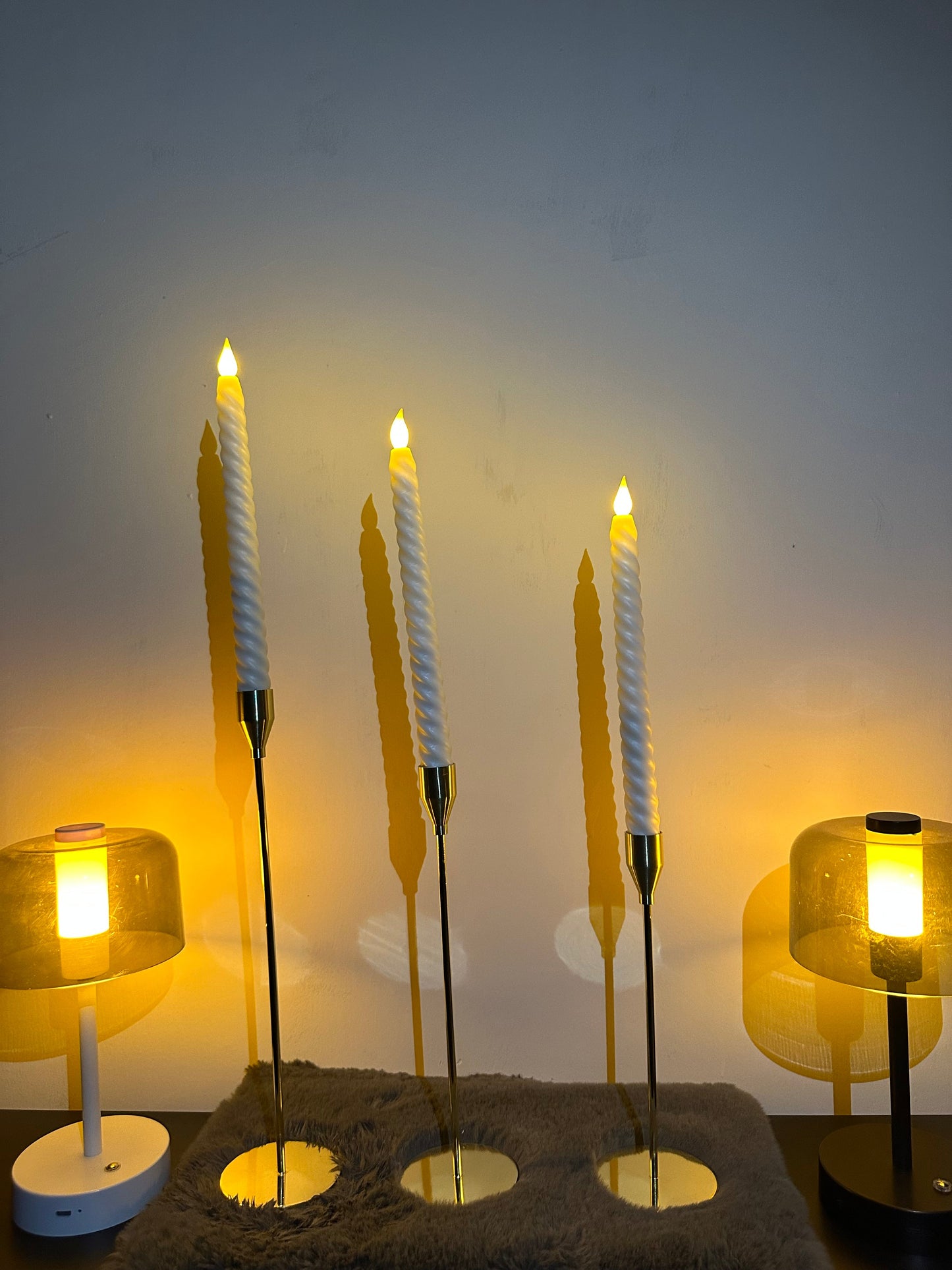 Candle Stand Set of 3 + Candles