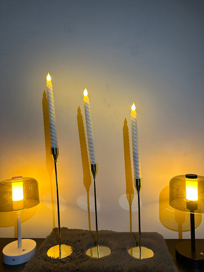 Candle Stand Set of 3 + Candles