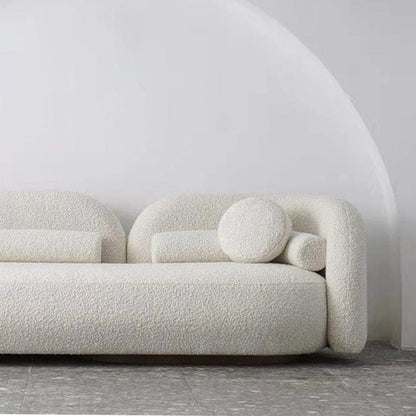 Modern 3 Seater Sofa Boucle Fabric