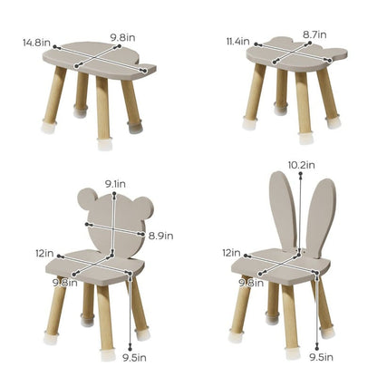 Multi Kids Study Table With 4 Chairs