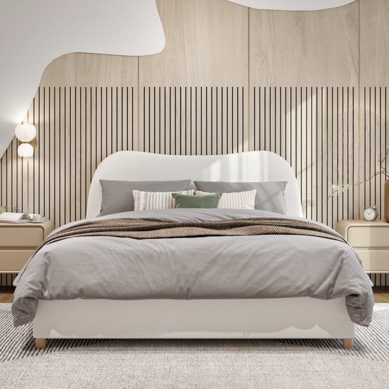 Aila Boucle Double Bed